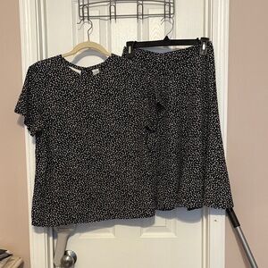 Liz Claiborne Black and White Floral Dress Set